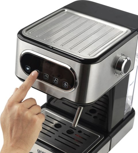 Gorenje | Ekspres do kawy | ESCM15DBK | Ciśnienie pompy 15 bar | Wbudowany spieniacz do mleka | Ręczny | 1100 W | Stal nierdzewn Gorenje | Ekspres do kawy | ESCM15DBK | Ciśnienie pompy 15 bar | Wbudowany spieniacz do mleka | Ręczny | 1100 W | Stal nierdzewn
