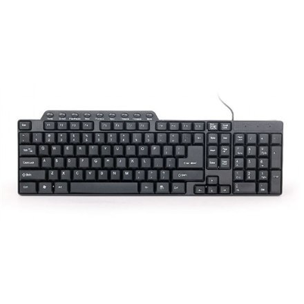 Klawiatura multimedialna Gembird KB-UM-104 Compact | Multimedia | Przewodowa | US Layout | Kolor Czarny | USB | Waga 420 g | Gwa Klawiatura multimedialna Gembird KB-UM-104 Compact | Multimedia | Przewodowa | US Layout | Kolor Czarny | USB | Waga 420 g | Gwa