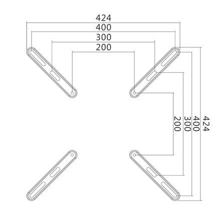 Logilink BP0029, VESA Adapter up to 400x400 Logilink | Wall mount | 32-55 " | Maximum weight (capacity) 30 kg | Black Logilink BP0029, VESA Adapter up to 400x400 Logilink | Wall mount | 32-55 " | Maximum weight (capacity) 30 kg | Black