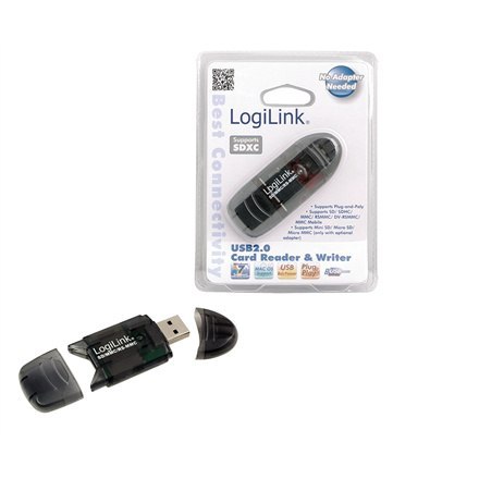 Logilink | Cardreader USB 2.0 Stick zewnętrzny dla MMC, RS-MMC, SD i SD HC Logilink | Cardreader USB 2.0 Stick zewnętrzny dla MMC, RS-MMC, SD i SD HC