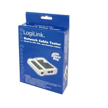 Logilink | Tester kabli RJ11, RJ12 i RJ45 z jednostką zdalną Logilink | Tester kabli RJ11, RJ12 i RJ45 z jednostką zdalną
