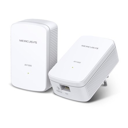 Mercusys | AV1000 Gigabit Powerline Starter Kit | MP500 KIT | 1000 Mbit/s | Porty Ethernet LAN (RJ-45) 1 Mercusys | AV1000 Gigabit Powerline Starter Kit | MP500 KIT | 1000 Mbit/s | Porty Ethernet LAN (RJ-45) 1