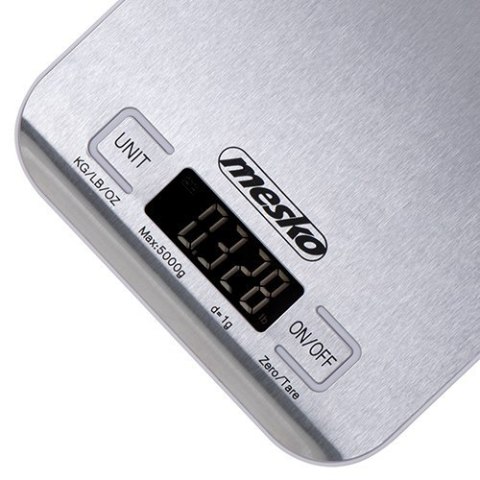 Mesko | Waga kuchenna | MS 3169 biały | Maksymalna waga (udźwig) 5 kg | Podziałka 1 g | Typ wyświetlacza | Inox/Biały Mesko | Waga kuchenna | MS 3169 biały | Maksymalna waga (udźwig) 5 kg | Podziałka 1 g | Typ wyświetlacza | Inox/Biały