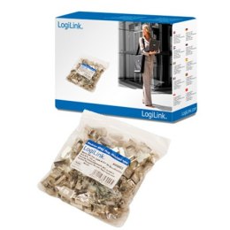 Logilink | MP0003 | Wtyczka modułowa CAT5eDostosowana do okrągłego kabla 8P8CWtyczka ekranowanaZłocone styki