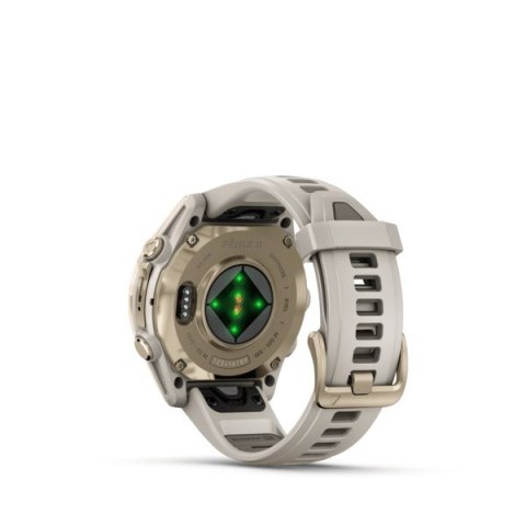 Garmin Fenix 8 43 mm AMOLED Sapphire Soft gold z piaskowo-beżowym paskiem Garmin Fenix 8 43 mm AMOLED Sapphire Soft gold z piaskowo-beżowym paskiem