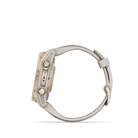 Garmin Fenix 8 43 mm AMOLED Sapphire Soft gold z piaskowo-beżowym paskiem Garmin Fenix 8 43 mm AMOLED Sapphire Soft gold z piaskowo-beżowym paskiem