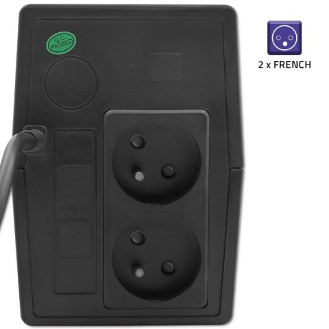 QOLTEC ZASILACZ AWARYJNY UPS LINE INTERACTIVE | MONOLITH | 650VA | 360W QOLTEC ZASILACZ AWARYJNY UPS LINE INTERACTIVE | MONOLITH | 650VA | 360W