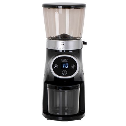 Adler | AD 4450 Burr | Młynek do kawy | 300 W | Pojemność ziaren kawy 300 g | Liczba filiżanek 1-10 sztuk | Czarny Adler | AD 4450 Burr | Młynek do kawy | 300 W | Pojemność ziaren kawy 300 g | Liczba filiżanek 1-10 sztuk | Czarny