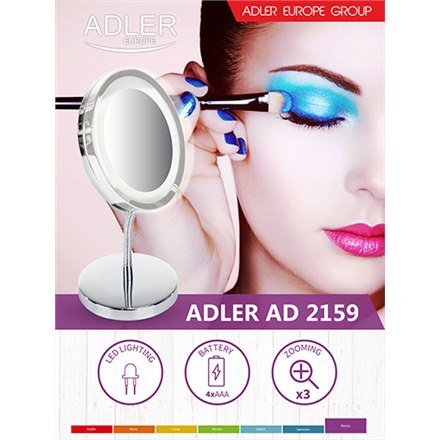 Adler | Lustro | AD 2159 | 15 cm | Lustro LED | Chrom Adler | Lustro | AD 2159 | 15 cm | Lustro LED | Chrom