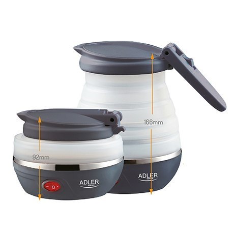 Adler | Travel kettle | AD 1279 | Electric | 750 W | 0.6 L | Silicon | White Adler | Travel kettle | AD 1279 | Electric | 750 W | 0.6 L | Silicon | White