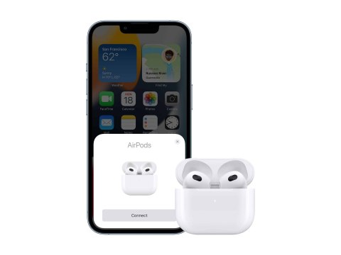 Apple | AirPods (3. generacji) z etui ładującym Lightning | bezprzewodowe | douszne | z redukcją szumów | bezprzewodowe | białe Apple | AirPods (3. generacji) z etui ładującym Lightning | bezprzewodowe | douszne | z redukcją szumów | bezprzewodowe | białe