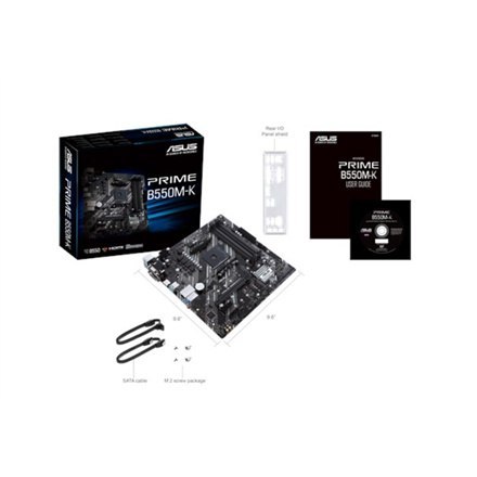 Asus | PRIME B550M-K | Gniazda pamięci 4 | Chipset AMD B | Micro ATX | Rodzina procesorów AMD | Gniazdo procesora AM4 | DDR4 Asus | PRIME B550M-K | Gniazda pamięci 4 | Chipset AMD B | Micro ATX | Rodzina procesorów AMD | Gniazdo procesora AM4 | DDR4
