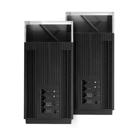 Asus | Wireless Wifi 6E Tri-band Gigabit Router | ZenWiFi Pro ET12 (2-Pack) | 802.11ax | 1148+4804+4804 Mbit/s | 10/100/1000/110 Asus | Wireless Wifi 6E Tri-band Gigabit Router | ZenWiFi Pro ET12 (2-Pack) | 802.11ax | 1148+4804+4804 Mbit/s | 10/100/1000/110
