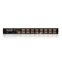 Aten CS1716A 16-portowy przełącznik KVM PS/2-USB VGA z portem Daisy-Chain i obsługą urządzeń peryferyjnych USB Aten | 16-portowy