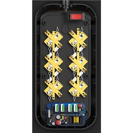 ColorWay CW-CHE64B Power Socket Colorway:6 plugs/4USB Black 2M ColorWay CW-CHE64B Power Socket Colorway:6 plugs/4USB Black 2M