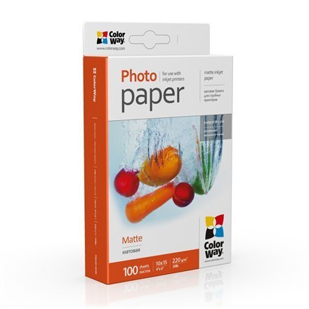 ColorWay | PM2201004R | Biały | 220 g/m² | 10 x 15 cm | Matowy papier fotograficzny ColorWay | PM2201004R | Biały | 220 g/m² | 10 x 15 cm | Matowy papier fotograficzny