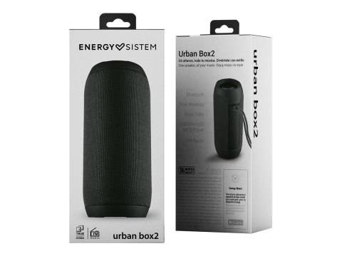 Energy Sistem | Głośnik | Urban Box 2 | 10 W | Bluetooth | Onyx | Połączenie bezprzewodowe Energy Sistem | Głośnik | Urban Box 2 | 10 W | Bluetooth | Onyx | Połączenie bezprzewodowe