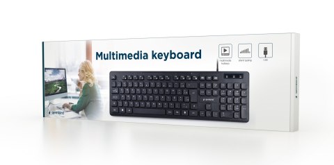 Gembird | Klawiatura multimedialna | KB-MCH-04 | Multimedialna | Przewodowa | US | Czarna | g Gembird | Klawiatura multimedialna | KB-MCH-04 | Multimedialna | Przewodowa | US | Czarna | g