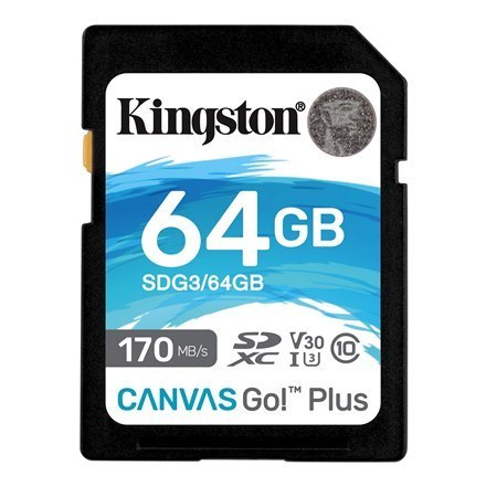 Kingston | Canvas Go! Plus | 64 GB | SD | Pamięć flash klasy 10 Kingston | Canvas Go! Plus | 64 GB | SD | Pamięć flash klasy 10