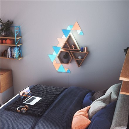 Nanoleaf | Shapes Triangles Mini Expansion Pack (10 panels) | 1 x 0.54 W | 16M+ colours | 2.4GHz WiFi b/g/n; Nanoleaf | Shapes Triangles Mini Expansion Pack (10 panels) | 1 x 0.54 W | 16M+ colours | 2.4GHz WiFi b/g/n;