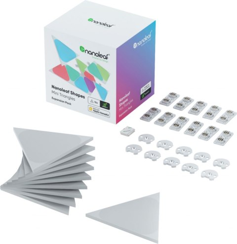 Nanoleaf | Shapes Triangles Mini Expansion Pack (10 panels) | 1 x 0.54 W | 16M+ colours | 2.4GHz WiFi b/g/n; Nanoleaf | Shapes Triangles Mini Expansion Pack (10 panels) | 1 x 0.54 W | 16M+ colours | 2.4GHz WiFi b/g/n;