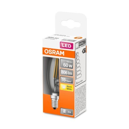 Osram | Osram Parathom Classic LED Filament 60 non-dim 6W/827 E14 żarówka | E14 | 6 W | Ciepła biel Osram | Osram Parathom Classic LED Filament 60 non-dim 6W/827 E14 żarówka | E14 | 6 W | Ciepła biel