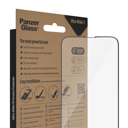 PanzerGlass | Ochraniacz ekranu - szkło | Apple iPhone 13, 13 Pro, 14 | Politereftalan etylenu (PET) | Czarny | Przezroczysty PanzerGlass | Ochraniacz ekranu - szkło | Apple iPhone 13, 13 Pro, 14 | Politereftalan etylenu (PET) | Czarny | Przezroczysty