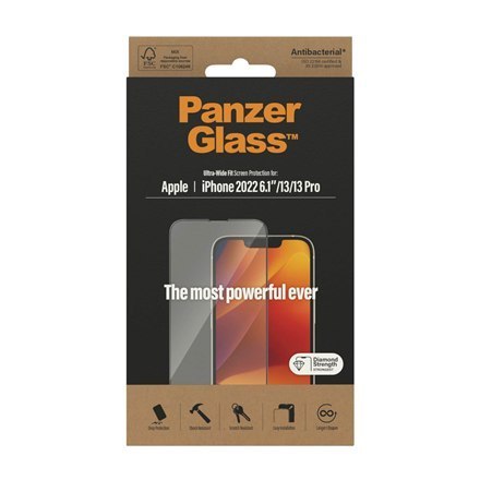 PanzerGlass | Ochraniacz ekranu - szkło | Apple iPhone 13, 13 Pro, 14 | Politereftalan etylenu (PET) | Czarny | Przezroczysty PanzerGlass | Ochraniacz ekranu - szkło | Apple iPhone 13, 13 Pro, 14 | Politereftalan etylenu (PET) | Czarny | Przezroczysty