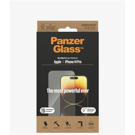 PanzerGlass | Ochraniacz ekranu - szkło | Apple iPhone 14 Pro | Szkło | Czarny | Przezroczysty PanzerGlass | Ochraniacz ekranu - szkło | Apple iPhone 14 Pro | Szkło | Czarny | Przezroczysty
