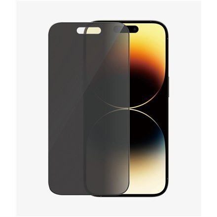 PanzerGlass | Ochraniacz ekranu - szkło - z filtrem prywatności | Apple iPhone 14 Pro | Czarny | Przezroczysty PanzerGlass | Ochraniacz ekranu - szkło - z filtrem prywatności | Apple iPhone 14 Pro | Czarny | Przezroczysty
