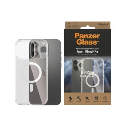 PanzerGlass | Pokrowiec na telefon komórkowy - kompatybilny z MagSafe | Apple iPhone 14 Pro | Przezroczysty PanzerGlass | Pokrowiec na telefon komórkowy - kompatybilny z MagSafe | Apple iPhone 14 Pro | Przezroczysty