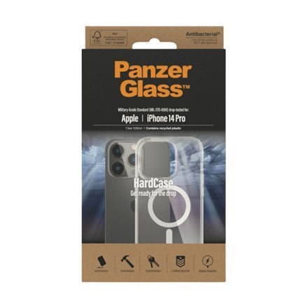PanzerGlass | Pokrowiec na telefon komórkowy - kompatybilny z MagSafe | Apple iPhone 14 Pro | Przezroczysty PanzerGlass | Pokrowiec na telefon komórkowy - kompatybilny z MagSafe | Apple iPhone 14 Pro | Przezroczysty