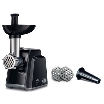 Kruszarka do mięsa TEFAL NE105838 Czarna, 1400 W, 1 prędkość, Przepustowość (kg/min) 1.7, 3 sita ze stali nierdzewnej Kruszarka do mięsa TEFAL NE105838 Czarna, 1400 W, 1 prędkość, Przepustowość (kg/min) 1.7, 3 sita ze stali nierdzewnej