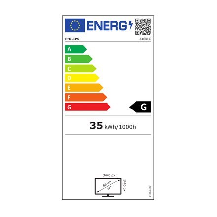 Philips | 346B1C/00 | 34 " | VA | WQHD | 21:9 | 5 ms | 300 cd/m² | Czarny | Porty HDMI w ilości 1 | 100 Hz Philips | 346B1C/00 | 34 " | VA | WQHD | 21:9 | 5 ms | 300 cd/m² | Czarny | Porty HDMI w ilości 1 | 100 Hz