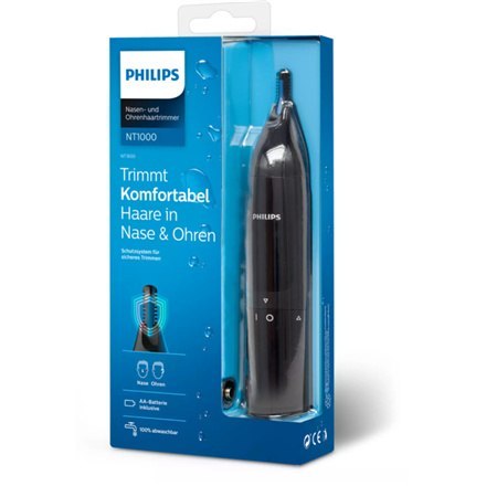 Philips | NT1650/16 | Trymer do nosa i uszu | Trymer do włosów w nosie | Wet & Dry | Czarny Philips | NT1650/16 | Trymer do nosa i uszu | Trymer do włosów w nosie | Wet & Dry | Czarny