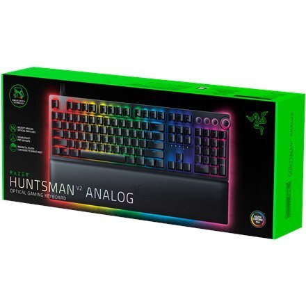 Razer | Huntsman V2 | Klawiatura dla graczy | Optyczna | Podświetlenie LED RGB | USA | Czarna | Przewodowa Razer | Huntsman V2 | Klawiatura dla graczy | Optyczna | Podświetlenie LED RGB | USA | Czarna | Przewodowa