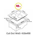 Simfer | H4.030.DECSP | Hob | Vitroceramic | Number of burners/cooking zones 3 | Touch | Black