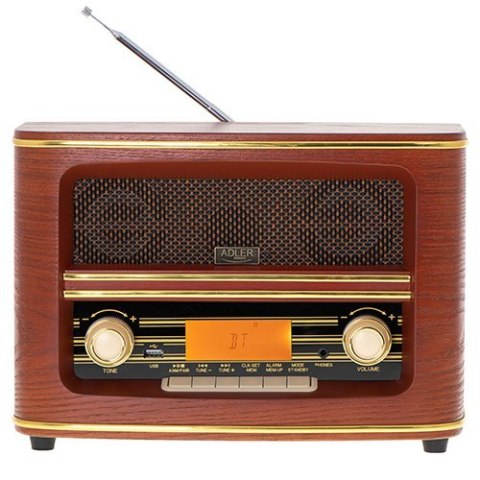 Adler | AD 1187 | Retro Radio | AUX in | Drewniane | Funkcja alarmu Adler | AD 1187 | Retro Radio | AUX in | Drewniane | Funkcja alarmu