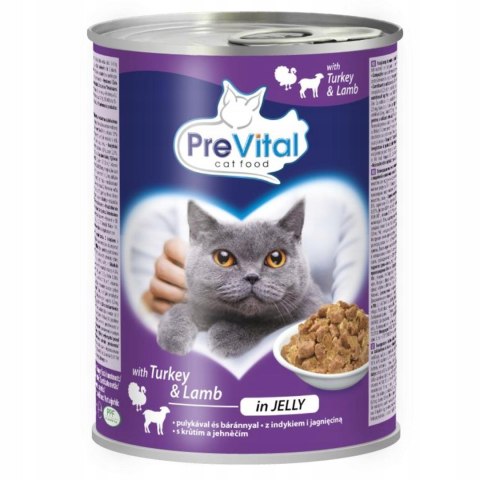 PREVITAL indyk-jagnięcina kawałki w galaretce dla kota 415g x 2szt PREVITAL indyk-jagnięcina kawałki w galaretce dla kota 415g x 2szt