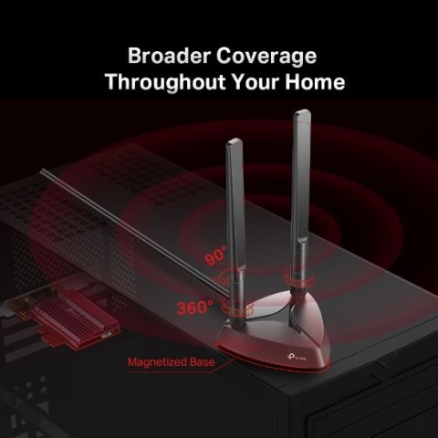 TP-LINK | AX3000 Wi-Fi 6 Bluetooth 5.0 PCIe Adapter | TX3000E | 2.4GHz/5GHz | Antenna type 2xHigh-Gain External Antennas | 574+2 TP-LINK | AX3000 Wi-Fi 6 Bluetooth 5.0 PCIe Adapter | TX3000E | 2.4GHz/5GHz | Antenna type 2xHigh-Gain External Antennas | 574+2