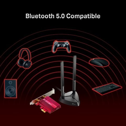 TP-LINK | AX3000 Wi-Fi 6 Bluetooth 5.0 PCIe Adapter | TX3000E | 2.4GHz/5GHz | Antenna type 2xHigh-Gain External Antennas | 574+2 TP-LINK | AX3000 Wi-Fi 6 Bluetooth 5.0 PCIe Adapter | TX3000E | 2.4GHz/5GHz | Antenna type 2xHigh-Gain External Antennas | 574+2