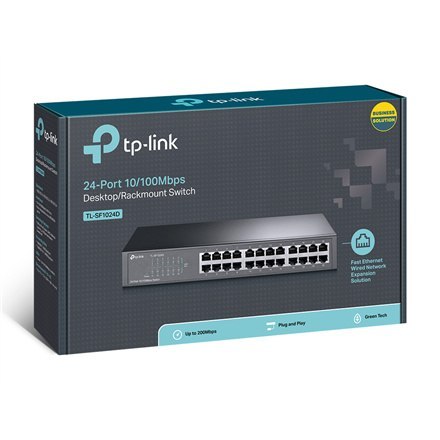 TP-LINK | Przełącznik | TL-SF1024D | Niezarządzalny | Biurkowy/do montażu w szafie | Ilość portów 10/100 Mb/s (RJ-45) 24 | Ilość TP-LINK | Przełącznik | TL-SF1024D | Niezarządzalny | Biurkowy/do montażu w szafie | Ilość portów 10/100 Mb/s (RJ-45) 24 | Ilość