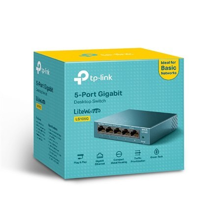 TP-LINK | Przełącznik sieciowy Desktop | LS105G | Niezarządzalny | Desktop | Ilość portów 1 Gb/s (RJ-45) | Ilość portów SFP | Il TP-LINK | Przełącznik sieciowy Desktop | LS105G | Niezarządzalny | Desktop | Ilość portów 1 Gb/s (RJ-45) | Ilość portów SFP | Il