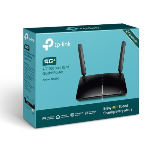 TP-LINK | Router 4G+ LTE | Archer MR600 | 802.11ac | 300+867 Mbit/s | 10/100/1000 Mbit/s | Porty Ethernet LAN (RJ-45) 3 | Obsług TP-LINK | Router 4G+ LTE | Archer MR600 | 802.11ac | 300+867 Mbit/s | 10/100/1000 Mbit/s | Porty Ethernet LAN (RJ-45) 3 | Obsług