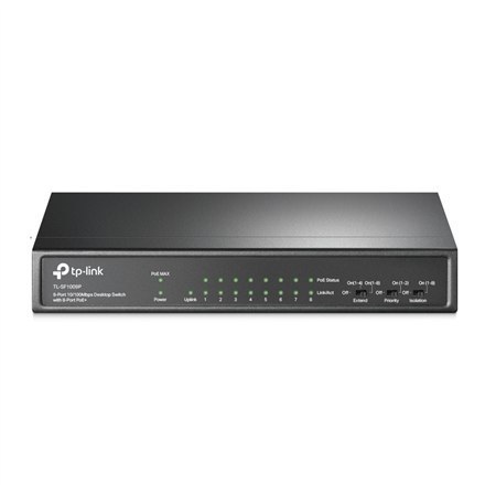 TP-LINK | Switch | TL-SF1009P | Niezarządzalny | Desktop | Ilość portów 10/100 Mb/s (RJ-45) 9 | Ilość portów 1 Gb/s (RJ-45) | Il TP-LINK | Switch | TL-SF1009P | Niezarządzalny | Desktop | Ilość portów 10/100 Mb/s (RJ-45) 9 | Ilość portów 1 Gb/s (RJ-45) | Il