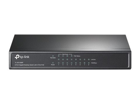 TP-LINK | Switch | TL-SG1008P | Niezarządzalny | Desktop | Porty 1 Gb/s (RJ-45) w liczbie 8 | Porty PoE w liczbie 4 | Typ zasila TP-LINK | Switch | TL-SG1008P | Niezarządzalny | Desktop | Porty 1 Gb/s (RJ-45) w liczbie 8 | Porty PoE w liczbie 4 | Typ zasila