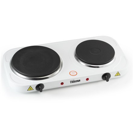 Tristar | Free standing table hob | KP-6245 | Number of burners/cooking zones 2 | Rotary | White | Electric Tristar | Free standing table hob | KP-6245 | Number of burners/cooking zones 2 | Rotary | White | Electric