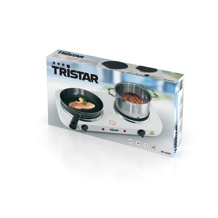 Tristar | Free standing table hob | KP-6245 | Number of burners/cooking zones 2 | Rotary | White | Electric Tristar | Free standing table hob | KP-6245 | Number of burners/cooking zones 2 | Rotary | White | Electric