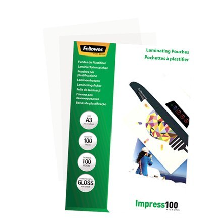 Fellowes | Woreczki do laminowania | A3 (297 x 420 mm) | Błyszczące | Przezroczyste Fellowes | Woreczki do laminowania | A3 (297 x 420 mm) | Błyszczące | Przezroczyste