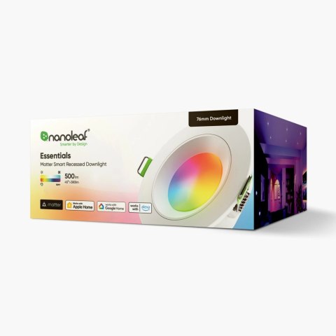Nanoleaf | Essentials Smart Downlight Matter 450Lm | 6 W | RGBCW | Bluetooth Nanoleaf | Essentials Smart Downlight Matter 450Lm | 6 W | RGBCW | Bluetooth